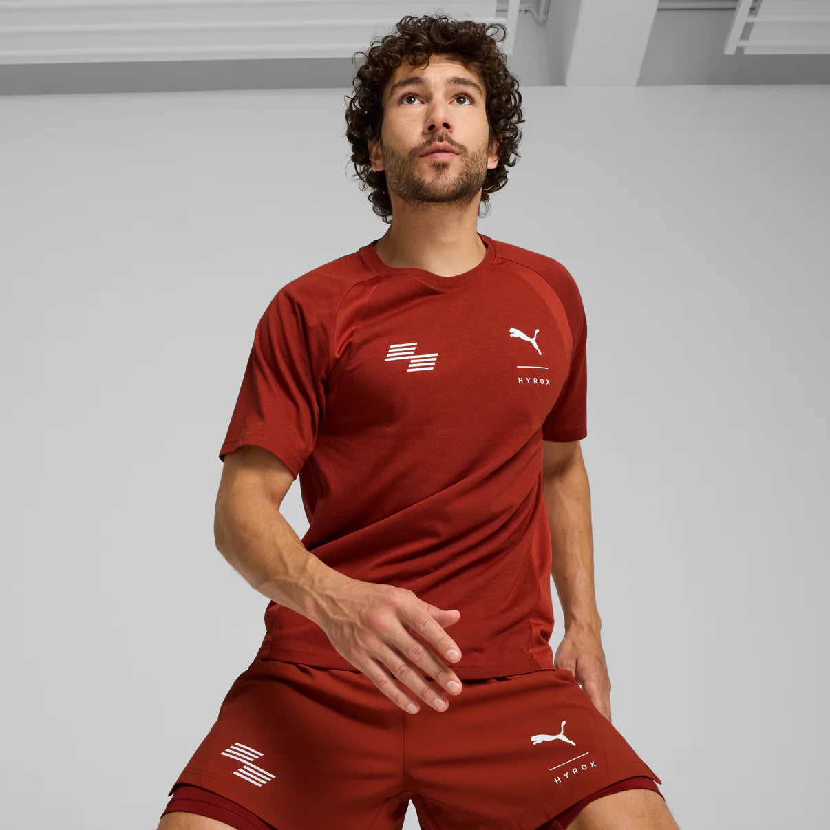M PUMA x HYROX Triblend Tee Mars Red