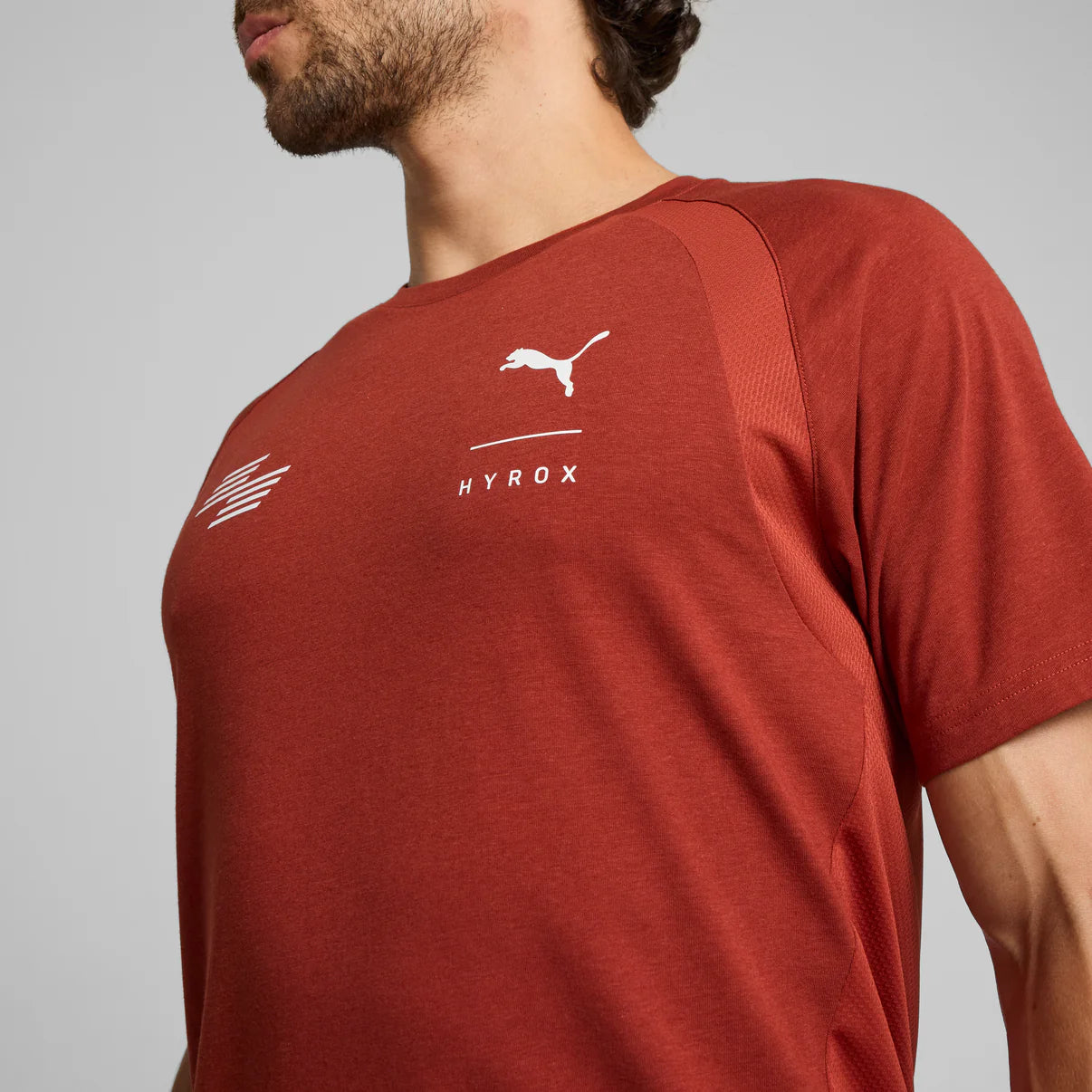 M PUMA x HYROX Triblend Tee Mars Red