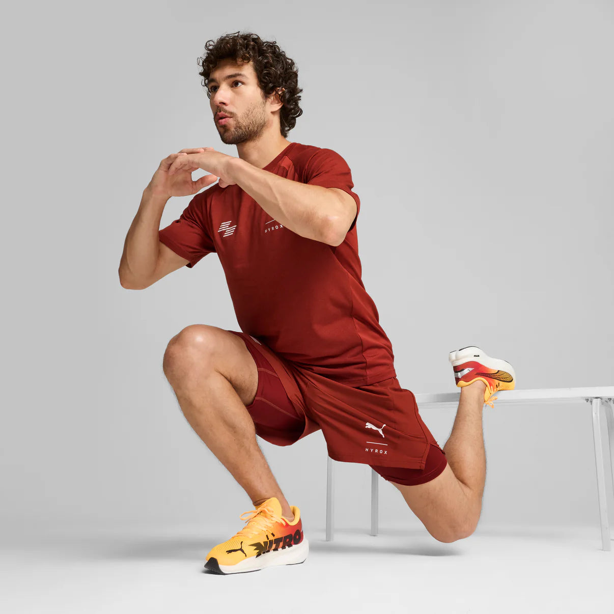 M PUMA x HYROX Triblend Tee Mars Red