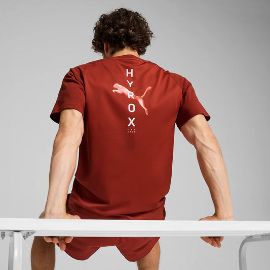 M PUMA x HYROX Triblend Tee Mars Red