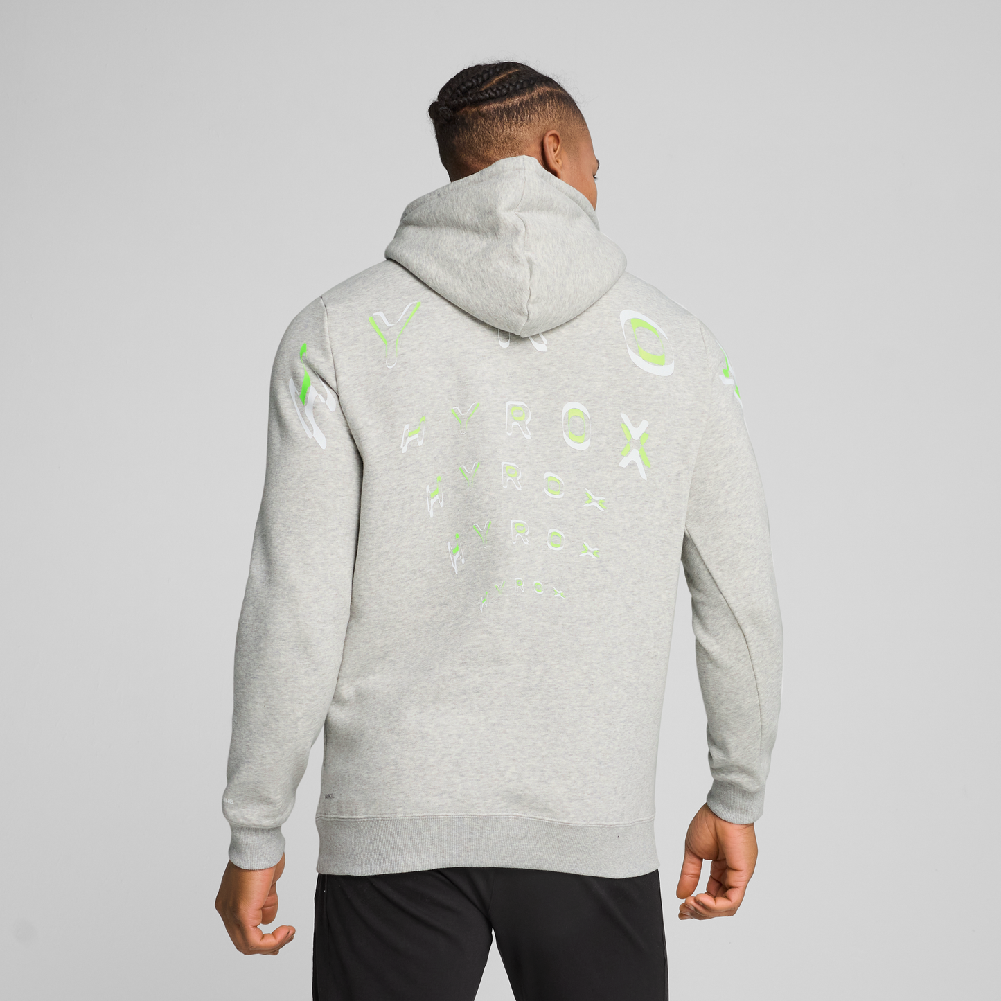 M PUMA x HYROX Heavyweight Hoodie Light Gray