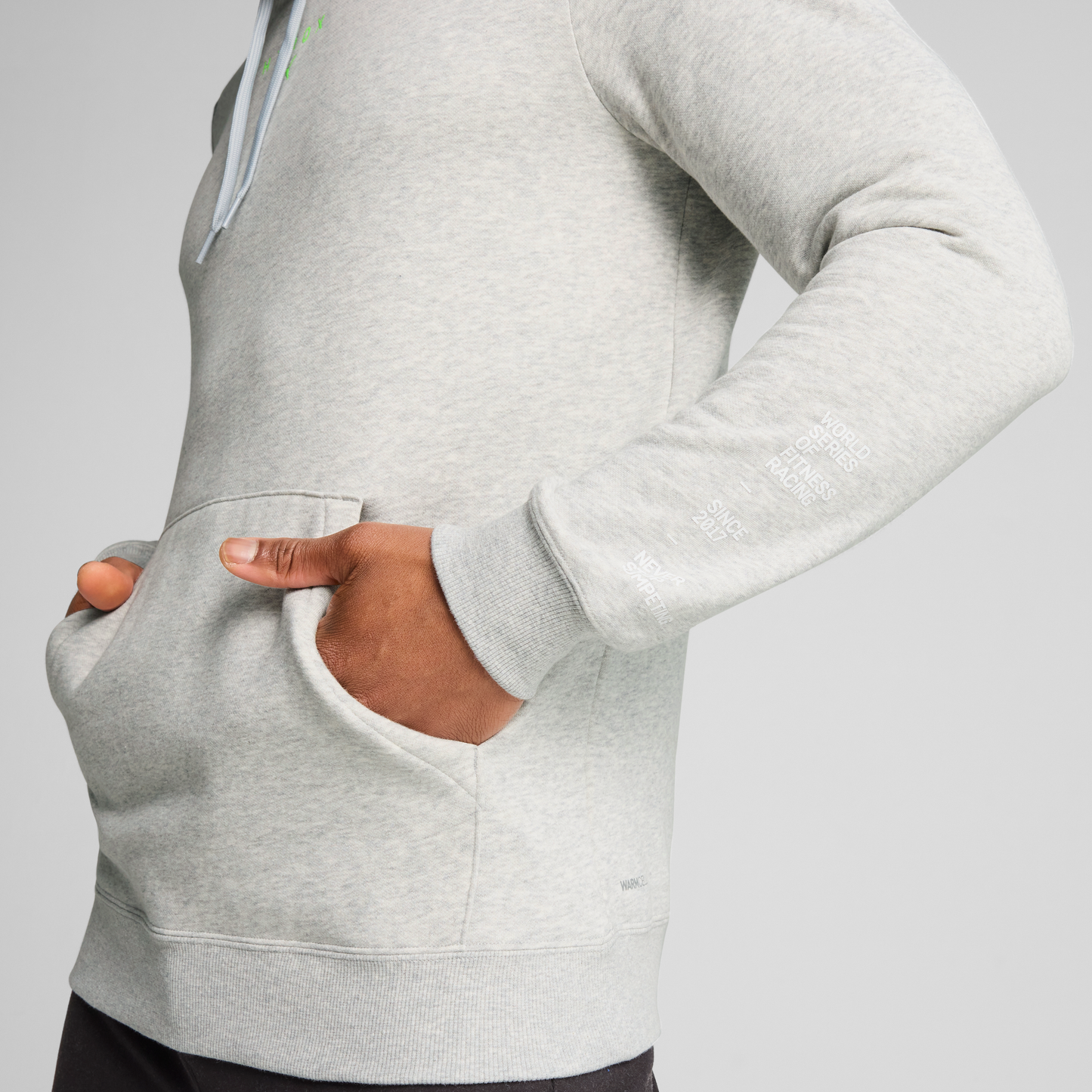 M PUMA x HYROX Heavyweight Hoodie Light Gray