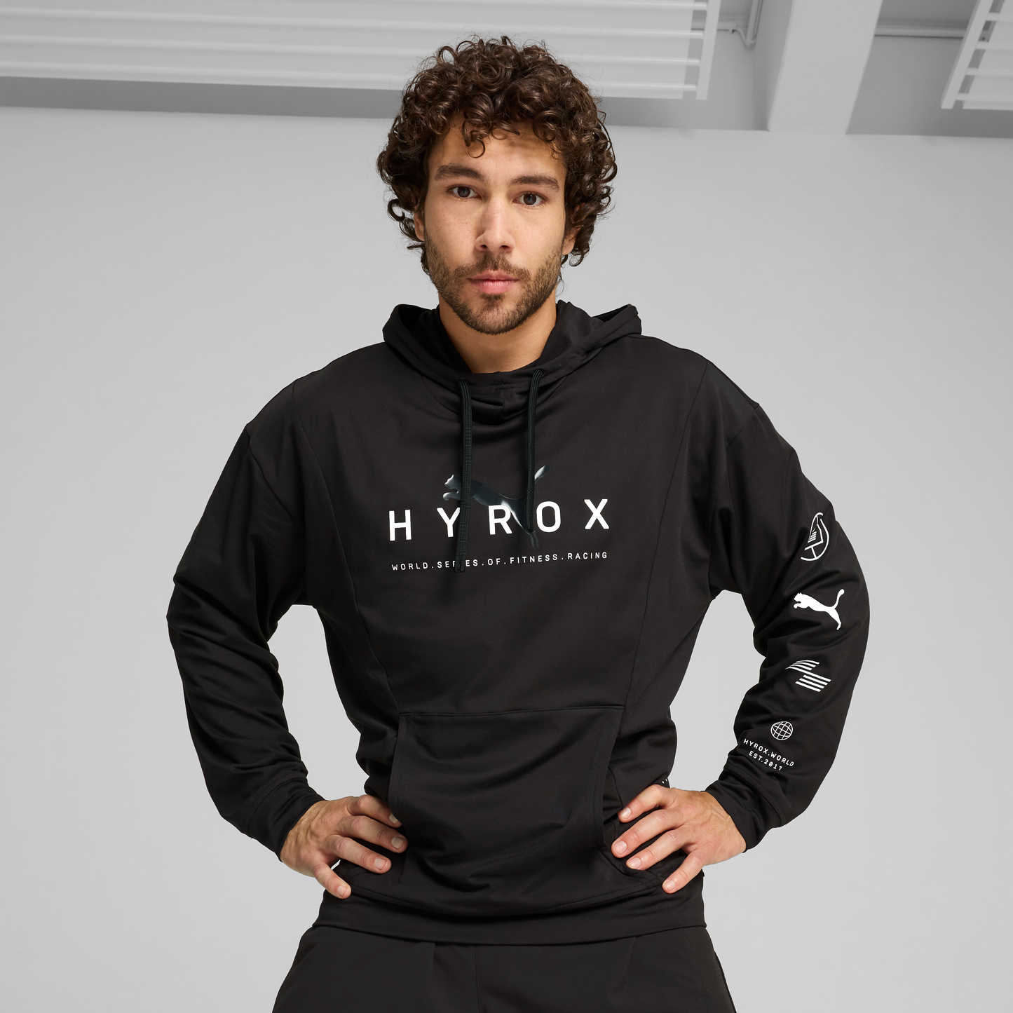 HYROX x PUMA M Studio Cloudspun Hoodie Puma Black