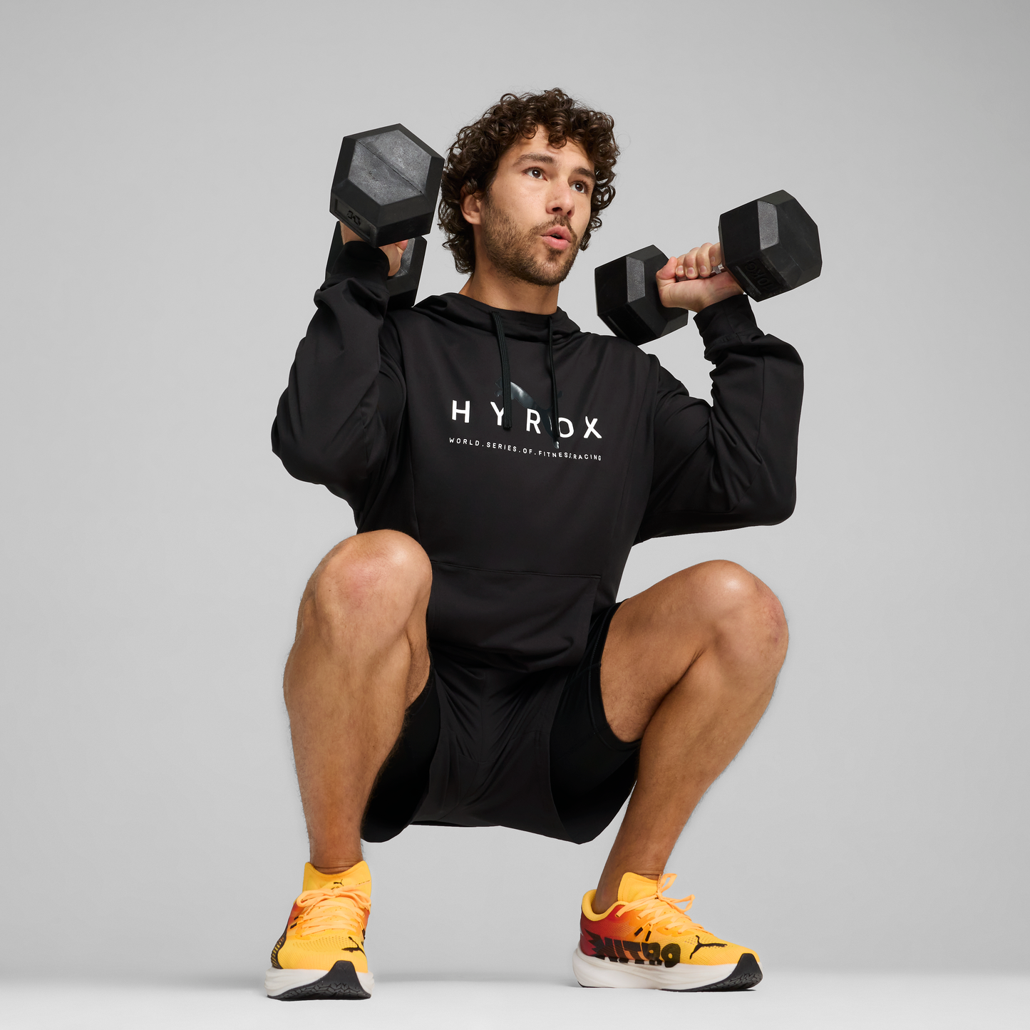 HYROX x PUMA M Studio Cloudspun Hoodie Puma Black