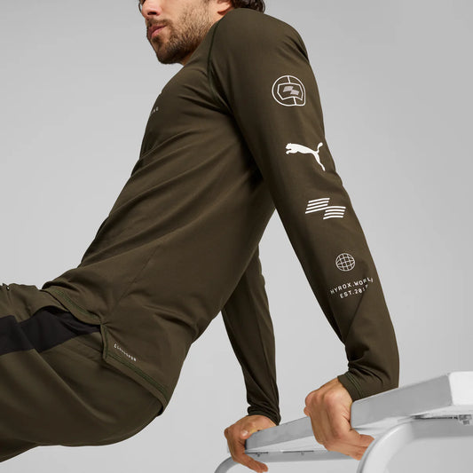 HYROX x PUMA Run Cloudspun LS Tee Dark Olive