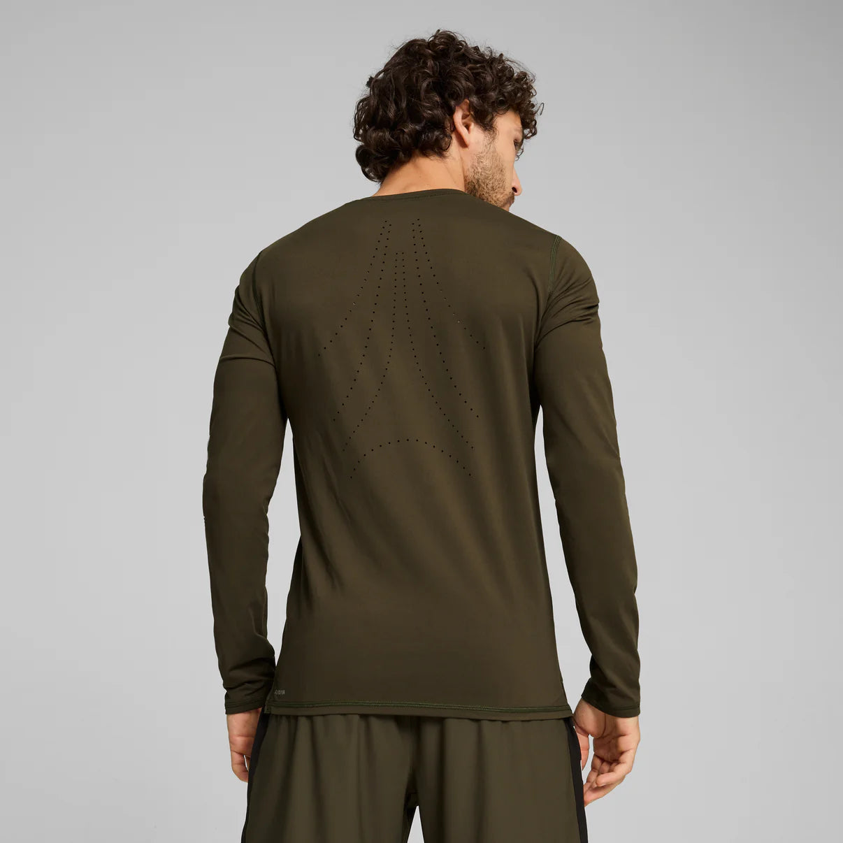 HYROX x PUMA Run Cloudspun LS Tee Dark Olive
