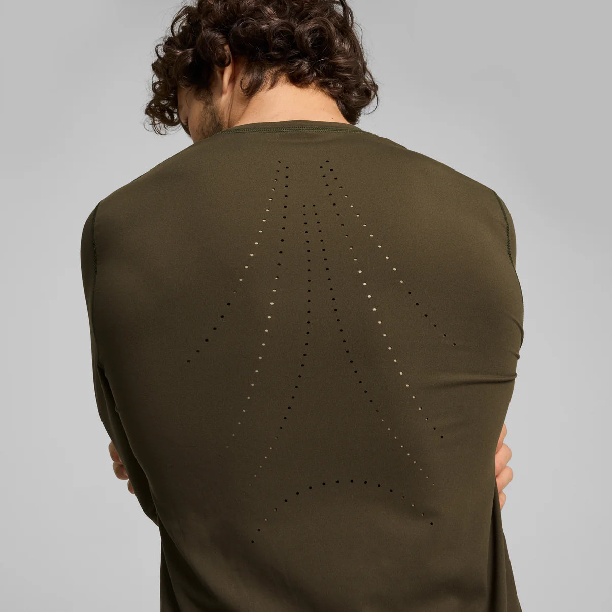 HYROX x PUMA Run Cloudspun LS Tee Dark Olive