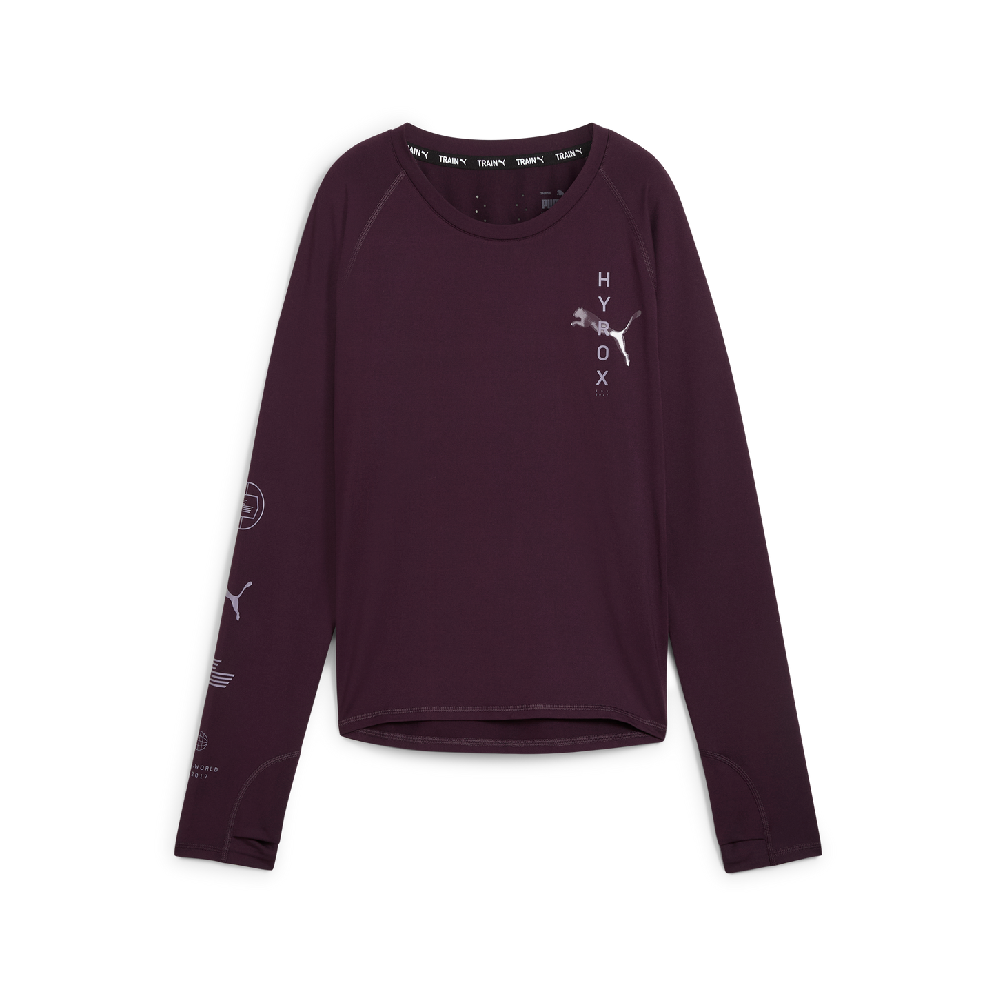 HYROX x PUMA Run Cloudspun LS Tee W Midnight Plum