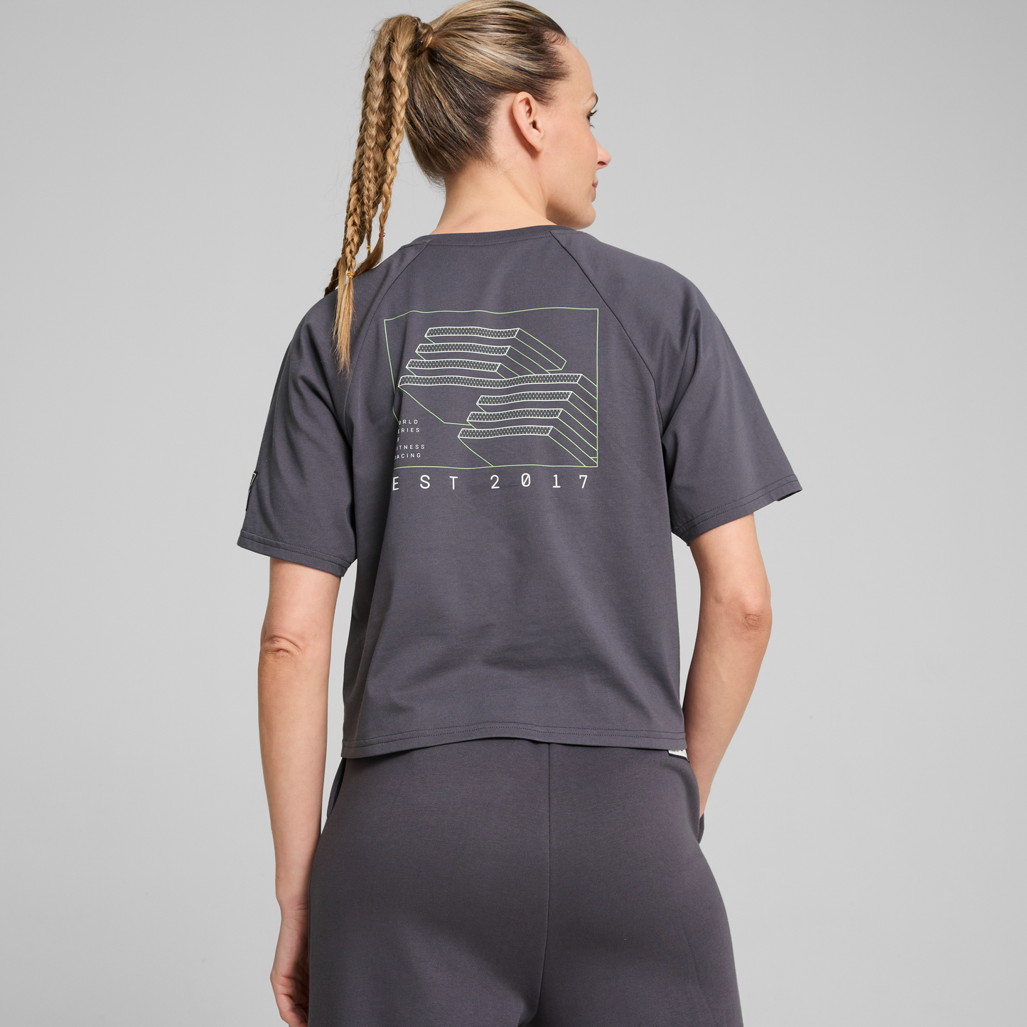 HYROX x PUMA Motion Cat Tee Galactic Gray