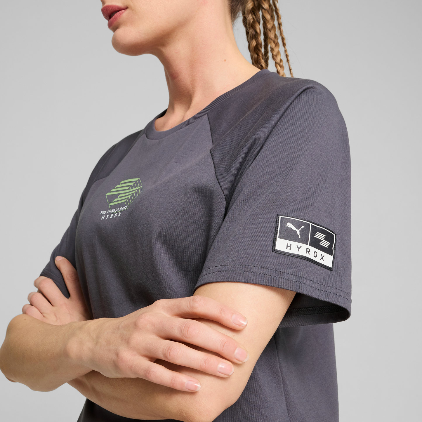 HYROX x PUMA Motion Cat Tee Galactic Gray