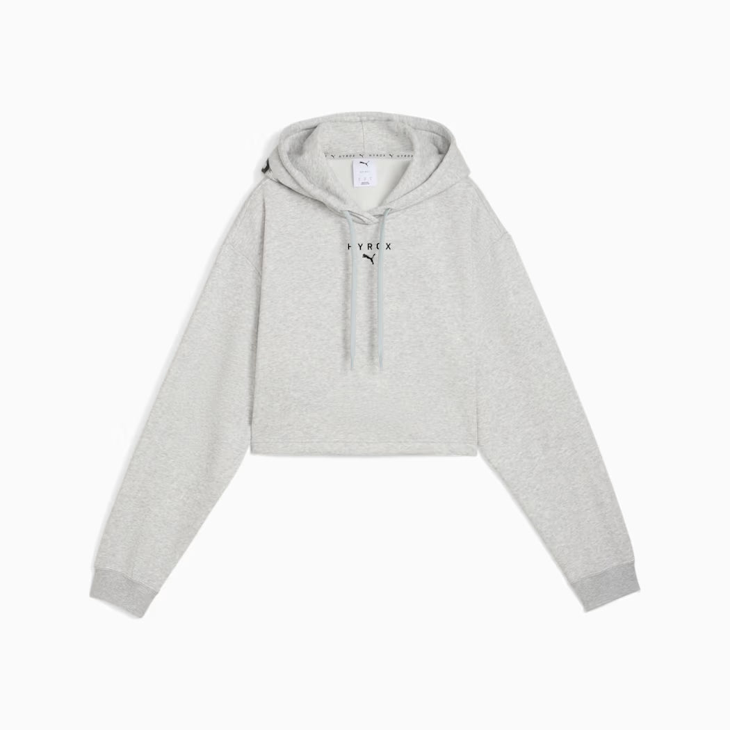 W PUMA x HYROX Heavyweight Hoodie Light Heather Gray
