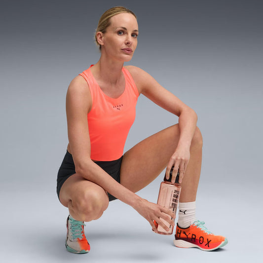 W PUMA x HYROX Ultraspun Crop Tank Glowing Red