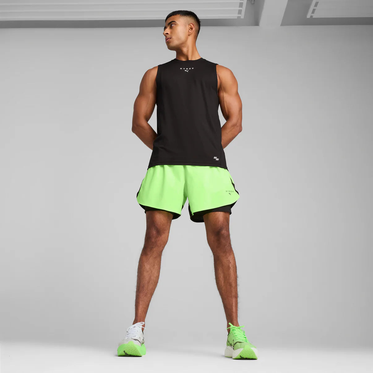 M PUMA x HYROX 2in1 Training Short Green