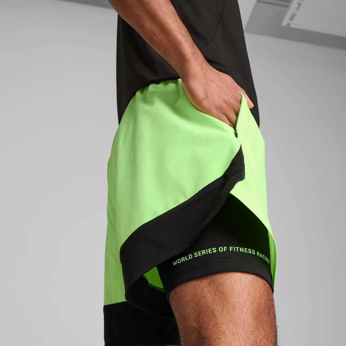 M PUMA x HYROX 2in1 Training Short Green