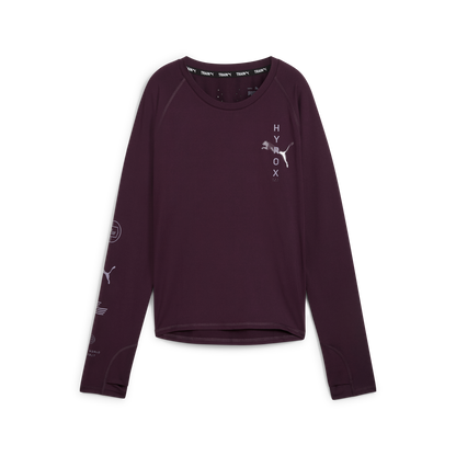 HYROX x PUMA Run Cloudspun LS Tee W Midnight Plum