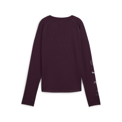 HYROX x PUMA Run Cloudspun LS Tee W Midnight Plum
