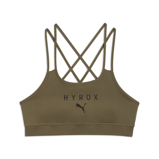 W PUMA x HYROX MOVE STRAPPY BRA Loden Green