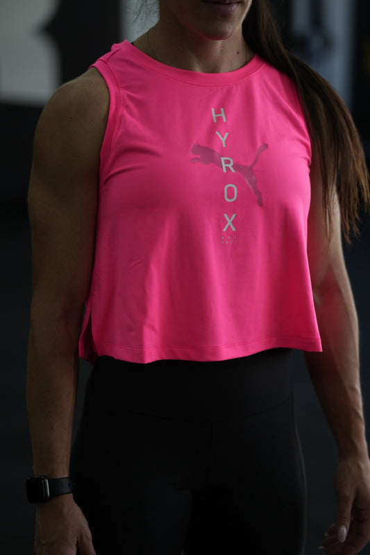 HYROX x PUMA Cloudspun Sleeveless Tank Sunset Glow