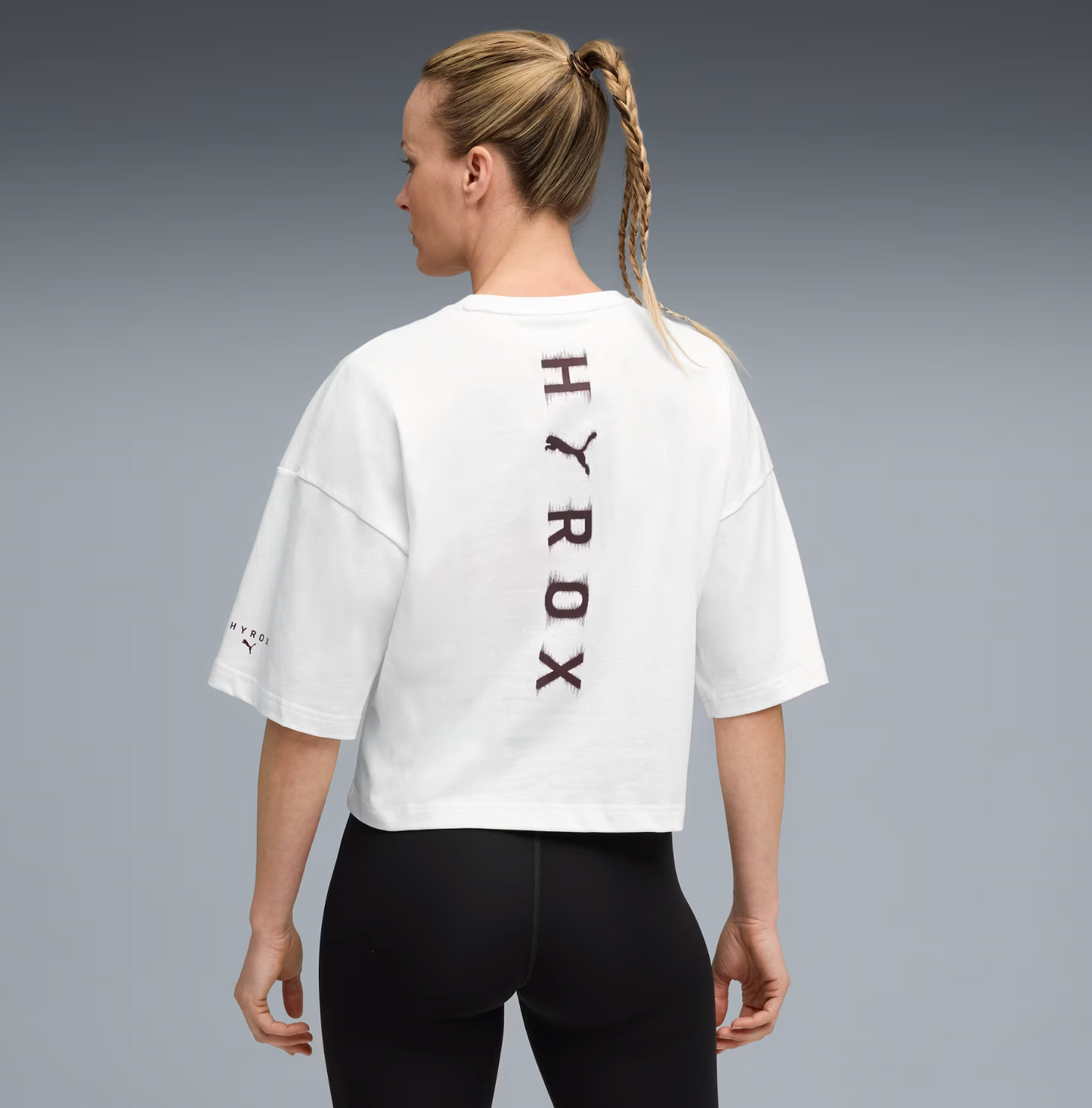 W PUMA x HYROX CROPPED LIFESTYLE TEE PUMA White