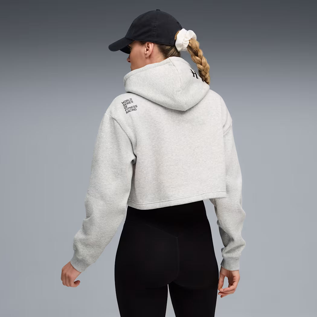 W PUMA x HYROX Heavyweight Hoodie Light Heather Gray