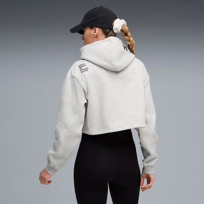 W PUMA x HYROX Heavyweight Hoodie Light Heather Gray