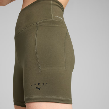 W PUMA x HYROX Cloudspun 3" Short Tight - Green