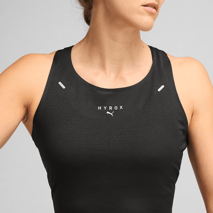 W PUMA x HYROX ULTRASPUN CROP TANK PUMA Black