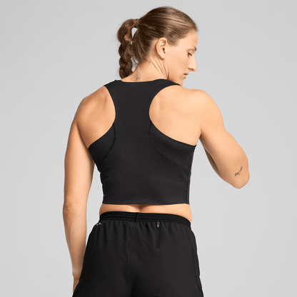 W PUMA x HYROX ULTRASPUN CROP TANK PUMA Black