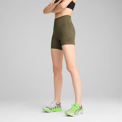 W PUMA x HYROX Cloudspun 3" Short Tight - Green