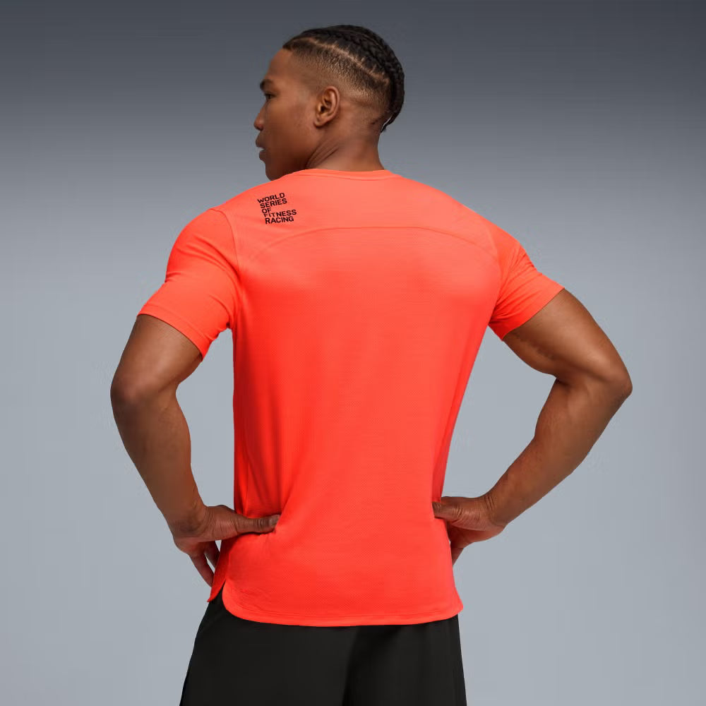 M PUMA x HYROX CLOUDSPUN THERMOADAPT TEE Glowing Red