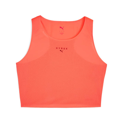 W PUMA x HYROX Ultraspun Crop Tank Glowing Red
