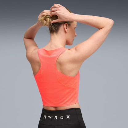 W PUMA x HYROX Ultraspun Crop Tank Glowing Red