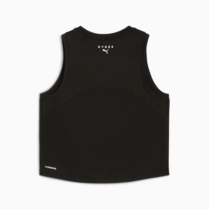 W PUMA x HYROX Cloudspun ThermoAdapt Crop Tank Puma Black