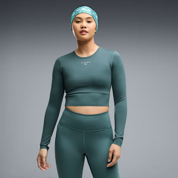 W PUMA X HYROX PWRMODE CROPPED LS Herb Garden