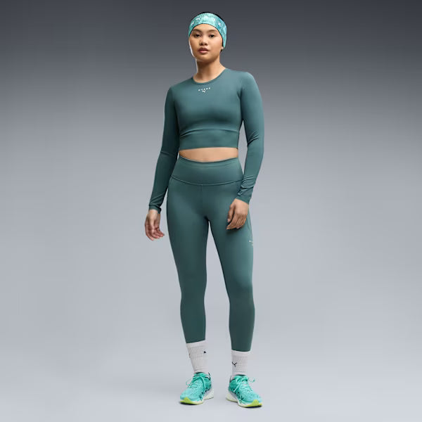 W PUMA X HYROX PWRMODE CROPPED LS Herb Garden