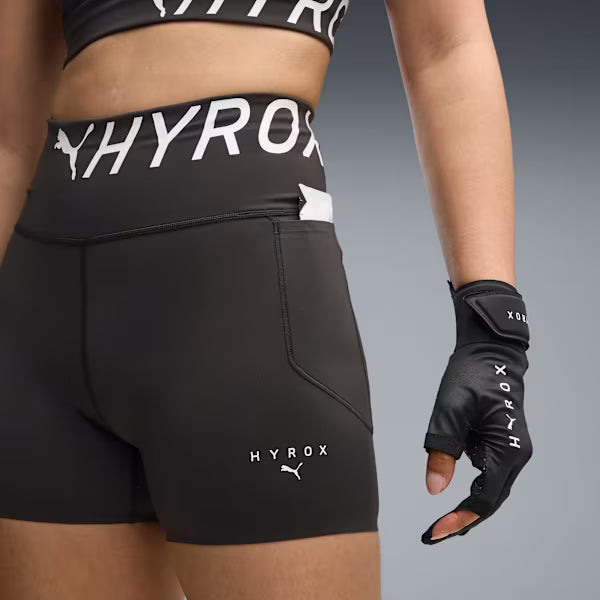 W PUMA x HYROX PWRMODE 4" SHORT TIGHTS Puma Black