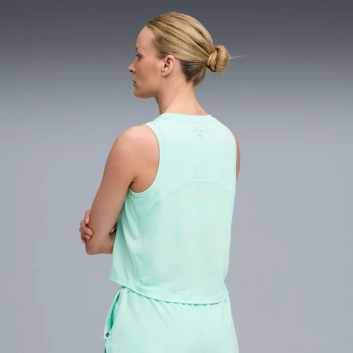 W PUMA x HYROX Cloudspun ThermoAdapt Crop Tank Mint Melt