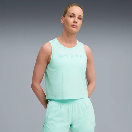 W PUMA x HYROX Cloudspun ThermoAdapt Crop Tank Mint Melt