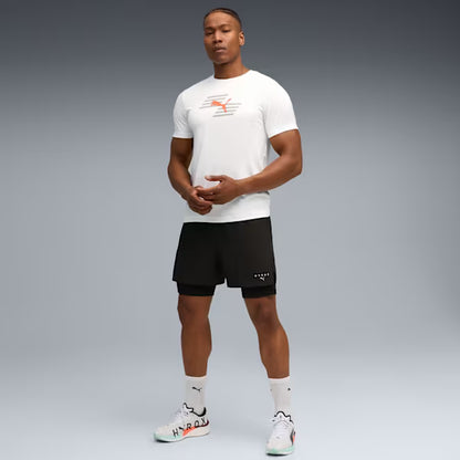 M PUMA x HYROX POLY GRAPHIC TEE PUMA White