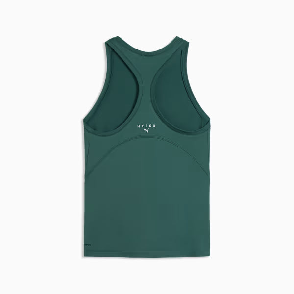 W PUMA X HYROX CLOUDSPUN RACERBACK TANK Herb Green