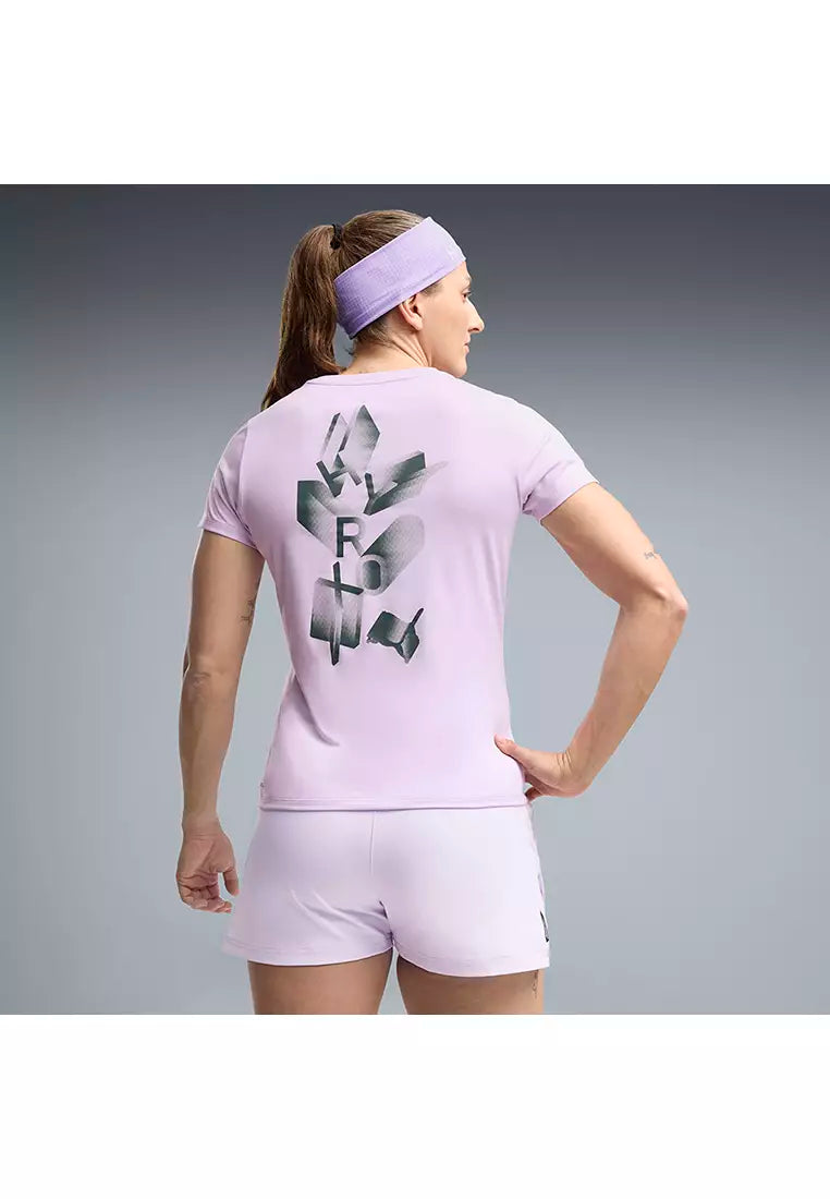 W PUMA X HYROX POLY GRAPHIC TEE Light Lavender